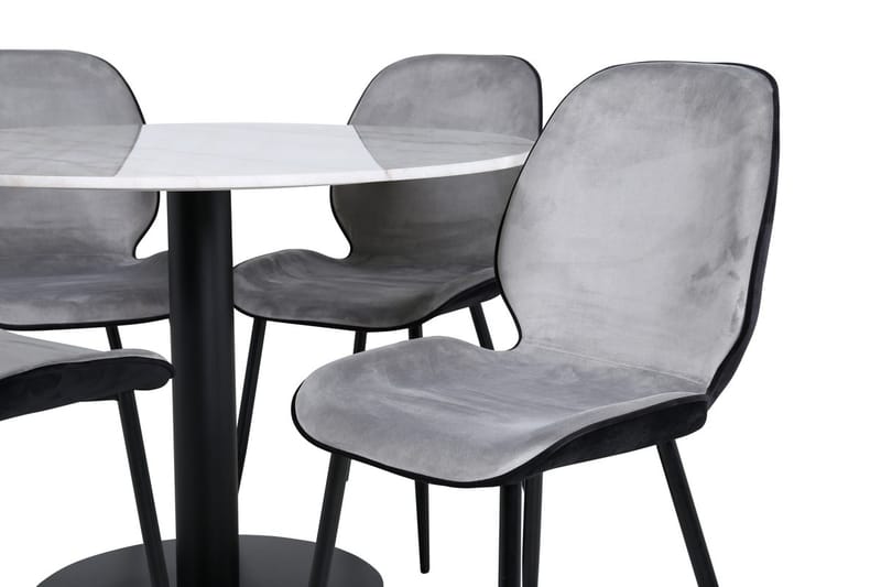 Rund matgrupp Venture Home Grå Vit 4st - Møbler - Bord - Spisegruppe