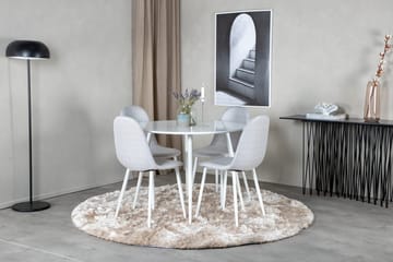 Rund matgrupp Venture Home Grå Vit 4st - Møbler - Bord - Spisegruppe