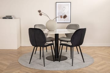Rund matgrupp Venture Home Grå Vit 4st - Møbler - Bord - Spisegruppe