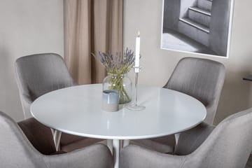 Rund matgrupp Venture Home Grå Vit 4st - Møbler - Bord - Spisegruppe
