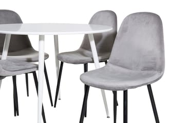 Rund matgrupp Venture Home Grå Vit 4st - Møbler - Bord - Spisegruppe