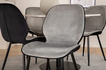 Rund matgrupp Venture Home Grå Vit 4st - Møbler - Bord - Spisegruppe