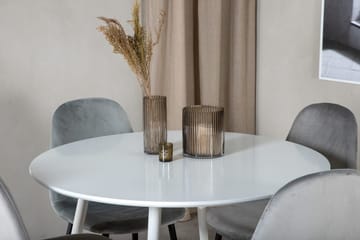 Rund matgrupp Venture Home Grå Vit 4st - Møbler - Bord - Spisegruppe