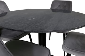 Rund matgrupp Venture Home Ljusgrå Mörkgrå 4st - Møbler - Bord - Spisegruppe