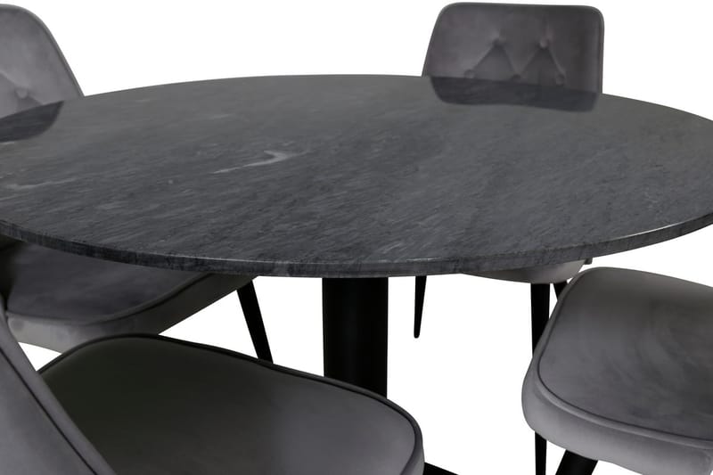 Rund matgrupp Venture Home Ljusgrå Mörkgrå 4st - Møbler - Bord - Spisegruppe