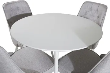 Rund matgrupp Venture Home Ljusgrå Vit 4st - Møbler - Bord - Spisegruppe