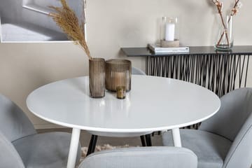Rund matgrupp Venture Home Ljusgrå Vit 4st - Møbler - Bord - Spisegruppe