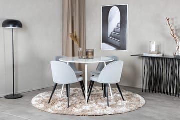 Rund matgrupp Venture Home Ljusgrå Vit 4st - Møbler - Bord - Spisegruppe