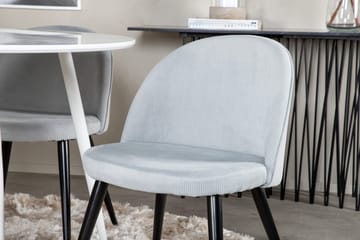 Rund matgrupp Venture Home Ljusgrå Vit 4st - Møbler - Bord - Spisegruppe