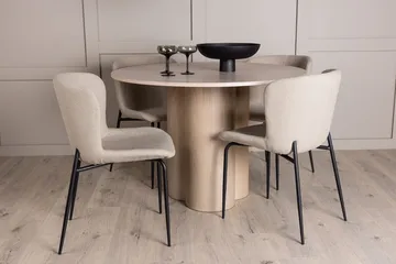 Hvit - Svart/beige