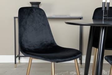 Rund matgrupp Venture Home Mässing Svart 4st - Møbler - Bord - Spisegruppe