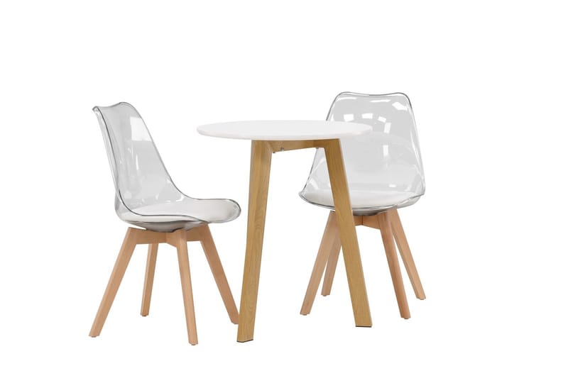 Rund matgrupp Venture Home Natur Vit 2st - Møbler - Bord - Spisegruppe