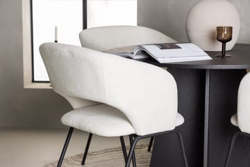 Rund matgrupp Venture Home Offwhite Svart 4st - Møbler - Bord - Spisegruppe