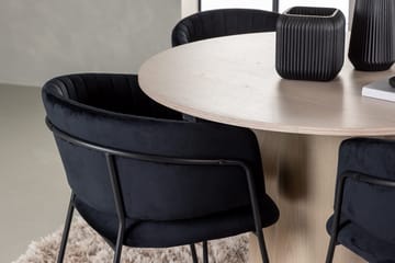 Rund matgrupp Venture Home Svart Ljust trä 4st - Møbler - Bord - Spisegruppe