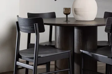 Rund matgrupp Venture Home Svart Mörkt trä 4st - Møbler - Bord - Spisegruppe