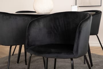Rund matgrupp Venture Home Svart Svart 4st - Møbler - Bord - Spisegruppe