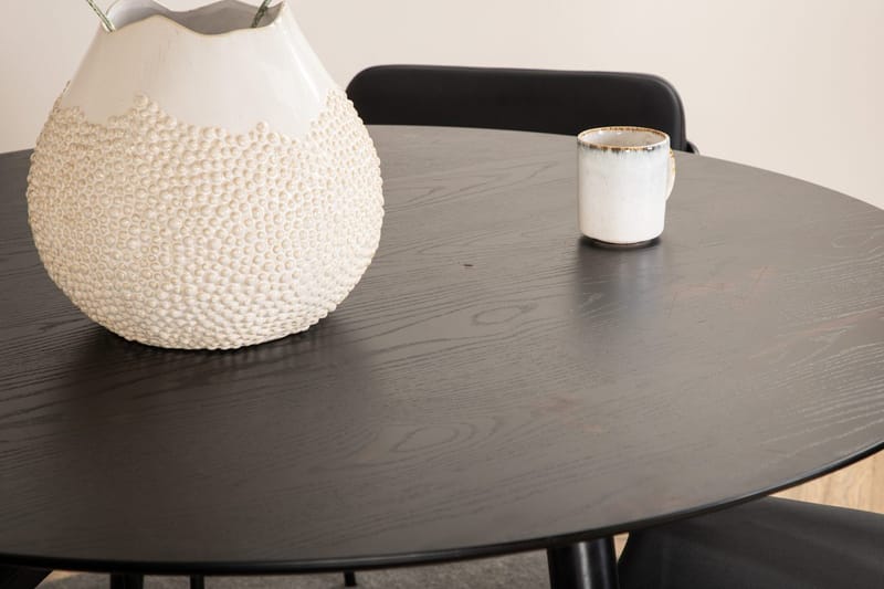 Rund matgrupp Venture Home Svart Svart 4st - Møbler - Bord - Spisegruppe