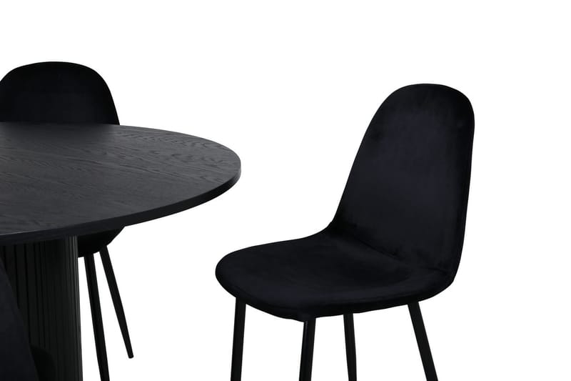 Rund matgrupp Venture Home Svart Svart 4st - Møbler - Bord - Spisegruppe