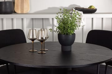Rund matgrupp Venture Home Svart Svart 4st - Møbler - Bord - Spisegruppe