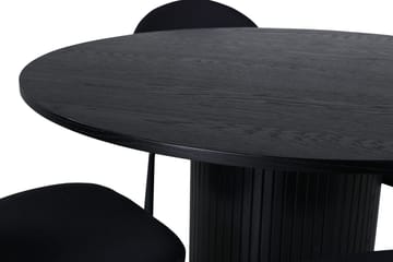 Rund matgrupp Venture Home Svart Svart 4st - Møbler - Bord - Spisegruppe