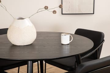 Rund matgrupp Venture Home Svart Svart 4st - Møbler - Bord - Spisegruppe