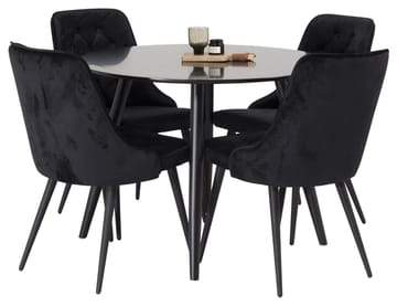 Rund matgrupp Venture Home Svart Svart 4st - Møbler - Bord - Spisegruppe