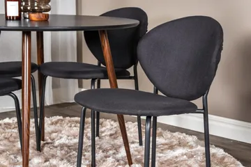 Rund matgrupp Venture Home Svart Svart 4st - Møbler - Bord - Spisegruppe