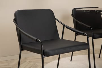 Rund matgrupp Venture Home Svart Svart 4st - Møbler - Bord - Spisegruppe