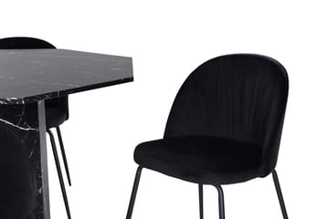 Rund matgrupp Venture Home Svart Svart 4st - Møbler - Bord - Spisegruppe