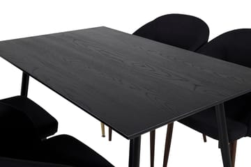 Rund matgrupp Venture Home Svart Svart 4st - Møbler - Bord - Spisegruppe