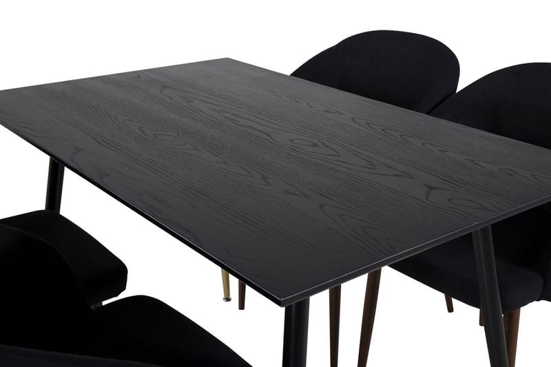 Rund matgrupp Venture Home Svart Svart 4st - Møbler - Bord - Spisegruppe