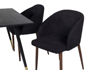 Rund matgrupp Venture Home Svart Svart 4st - Møbler - Bord - Spisegruppe