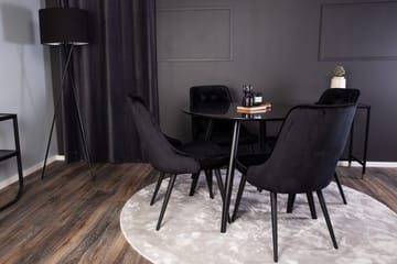 Rund matgrupp Venture Home Svart Svart 4st - Møbler - Bord - Spisegruppe