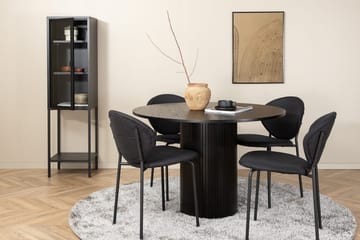 Rund matgrupp Venture Home Svart Svart 4st - Møbler - Bord - Spisegruppe
