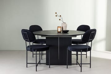 Rund matgrupp Venture Home Svart Svart 4st - Møbler - Bord - Spisegruppe