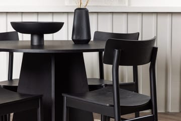 Rund matgrupp Venture Home Svart Svart 4st - Møbler - Bord - Spisegruppe