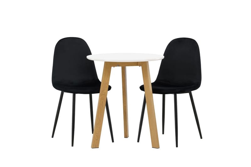 Rund matgrupp Venture Home Svart Vit 2st - Møbler - Bord - Spisegruppe