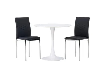 Rund matgrupp Venture Home Svart Vit 2st - Møbler - Bord - Spisegruppe