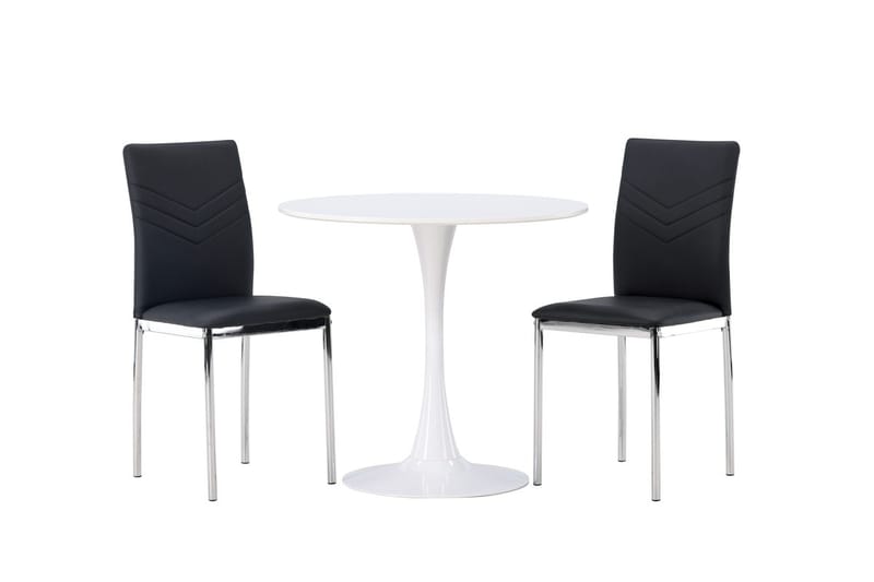 Rund matgrupp Venture Home Svart Vit 2st - Møbler - Bord - Spisegruppe