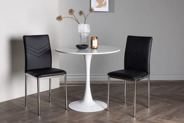 Rund matgrupp Venture Home Svart Vit 2st - Møbler - Bord - Spisegruppe