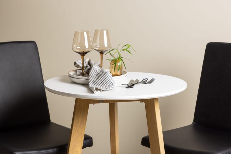 Rund matgrupp Venture Home Svart Vit 2st - Møbler - Bord - Spisegruppe