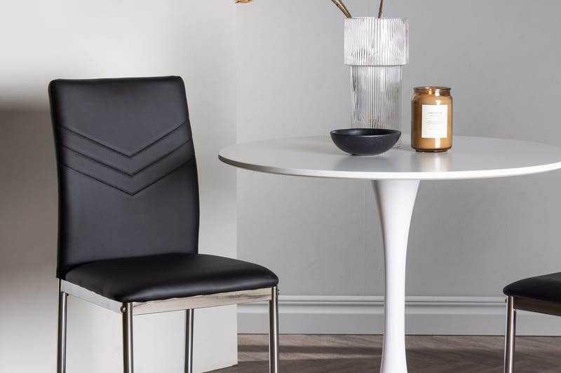Rund matgrupp Venture Home Svart Vit 2st - Møbler - Bord - Spisegruppe