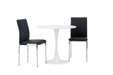 Rund matgrupp Venture Home Svart Vit 2st - Møbler - Bord - Spisegruppe
