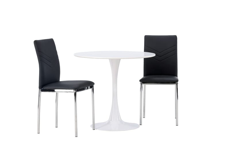 Rund matgrupp Venture Home Svart Vit 2st - Møbler - Bord - Spisegruppe