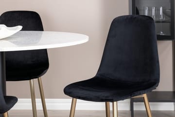 Rund matgrupp Venture Home Svart Vit 4st - Møbler - Bord - Spisegruppe