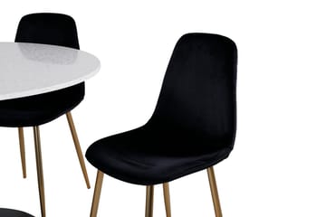 Rund matgrupp Venture Home Svart Vit 4st - Møbler - Bord - Spisegruppe