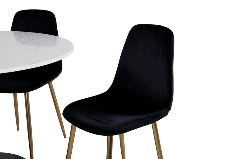 Rund matgrupp Venture Home Svart Vit 4st - Møbler - Bord - Spisegruppe