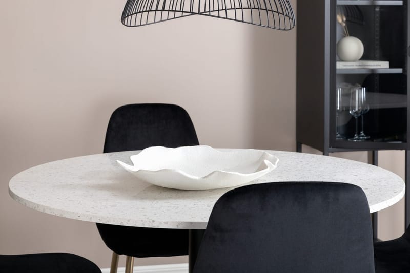 Rund matgrupp Venture Home Svart Vit 4st - Møbler - Bord - Spisegruppe
