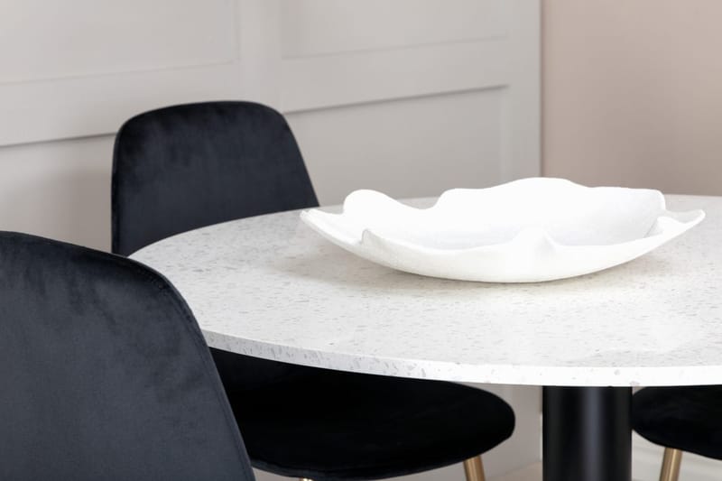 Rund matgrupp Venture Home Svart Vit 4st - Møbler - Bord - Spisegruppe