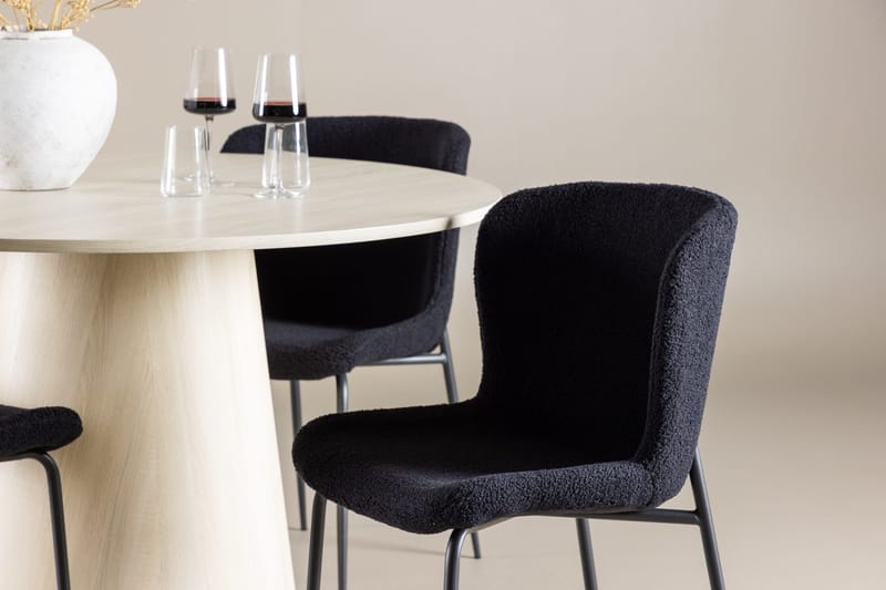 Rund matgrupp Venture Home Svart Vitputsad 4st - Møbler - Bord - Spisegruppe